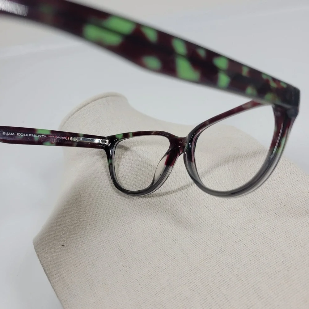 BUM EQUIPMENT Magical Marine Cat Eye‎ Eyeglass Frames 52-16-135 Green